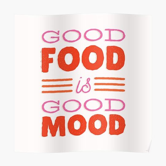 Discover good food is good mood Premium Matte Vertical Poster