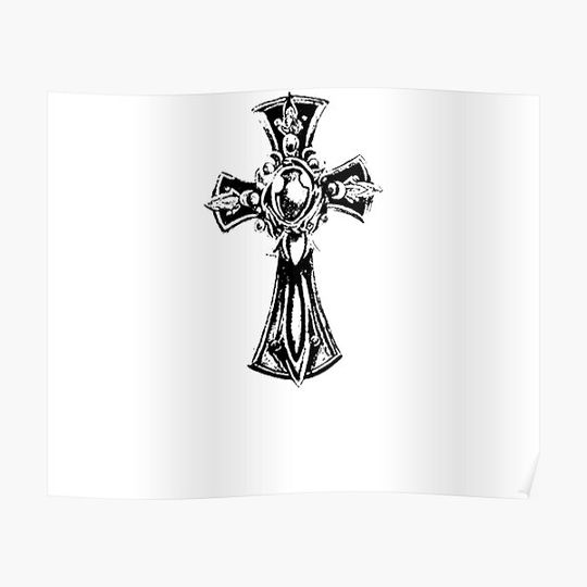 Discover Gothic Cross Premium Matte Vertical Poster