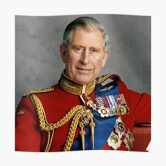 Discover King Charles III Portrait Premium Matte Vertical Poster