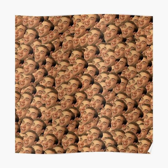 Discover Nicholas Cage Meme Premium Matte Vertical Poster