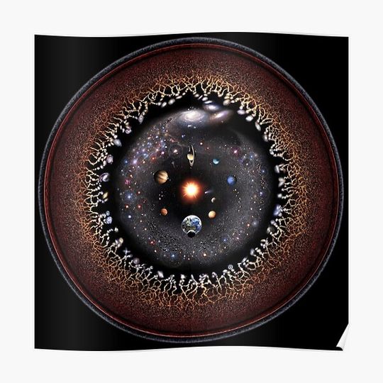 Discover Observable Universe Logarithmic Illustration OULI (2023 Version!) Premium Matte Vertical Poster