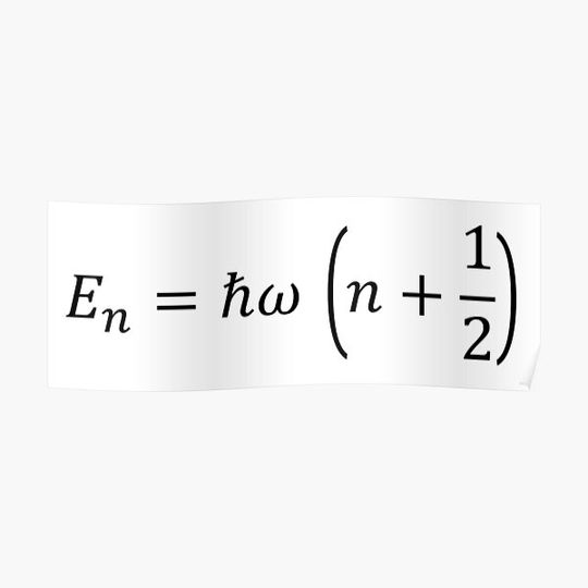Discover Energy Of A Quantum Harmonic Oscillator, quantum physics Premium Matte Vertical Poster