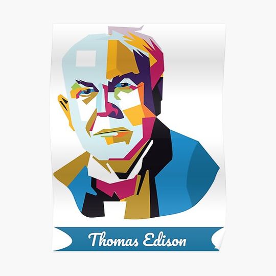 Discover Thomas edison portrait Premium Matte Vertical Poster