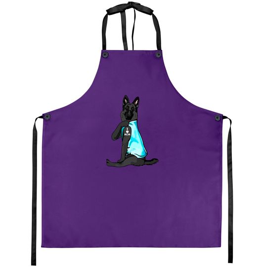 Discover German Shepherd I Love Mom Tattoo Aprons German Shepherd Lover - German Shepherd - Aprons