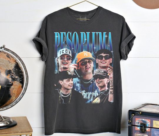 Discover Peso Pluma Shirt, Peso Pluma World Tour 2023 Shirt,  Vintage Peso Pluma 90s, Gift For Fan Shirt