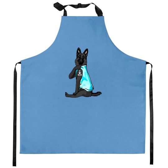 Discover German Shepherd I Love Mom Tattoo Kitchen Aprons German Shepherd Lover - German Shepherd - Kitchen Aprons