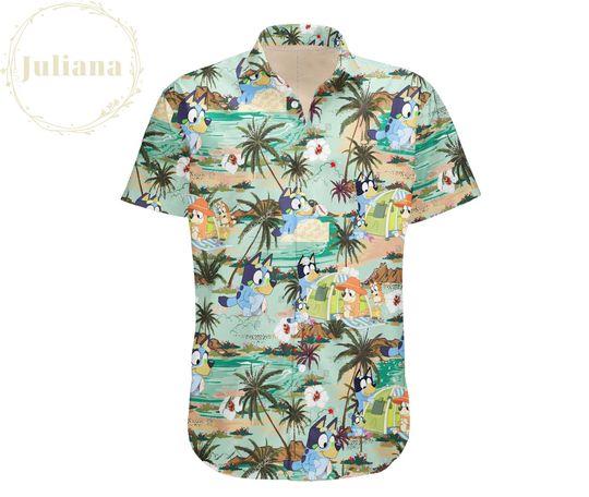 Discover Blueys Family Goes To The Beach Summer Hawaiian Shirt, Beach Summer Shirt
