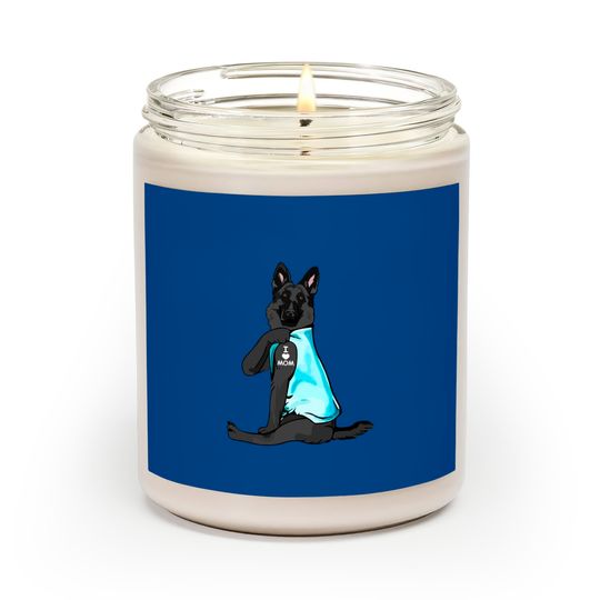 Discover German Shepherd I Love Mom Tattoo Scented Candles German Shepherd Lover - German Shepherd - Scented Candles
