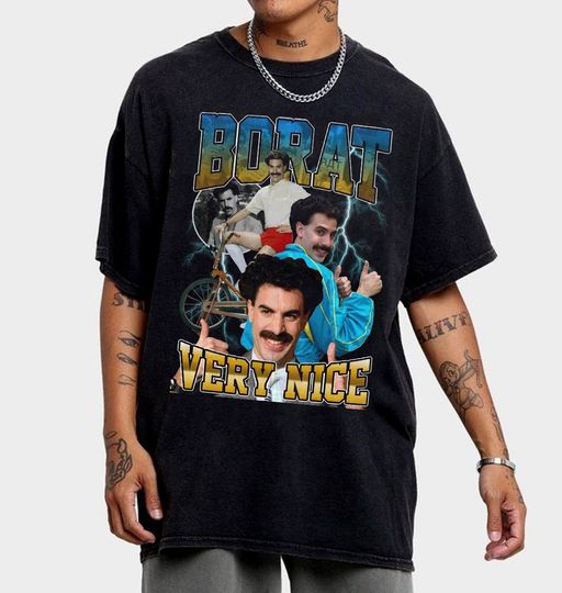 Discover Limited Borat Very Nice Vintage T-Shirt, Gift For Women and Man Unisex T-Shirt, Vintage 80s 90s Borat Fan Gift, Borat Tee