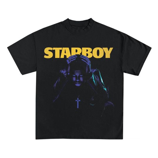 Discover Weeknds T-Shirt, Starboy Concert Album Tour Merch Tour Rap T-Shirt