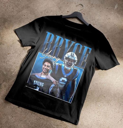 Discover Vintage Bryce Young Panthers Unisex T-Shirt, Bryce Young Carolina Panthers Shirt
