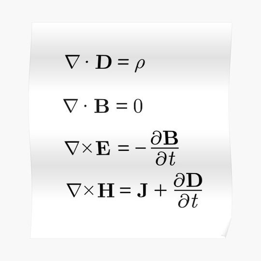Discover Maxwell Equations Premium Matte Vertical Poster