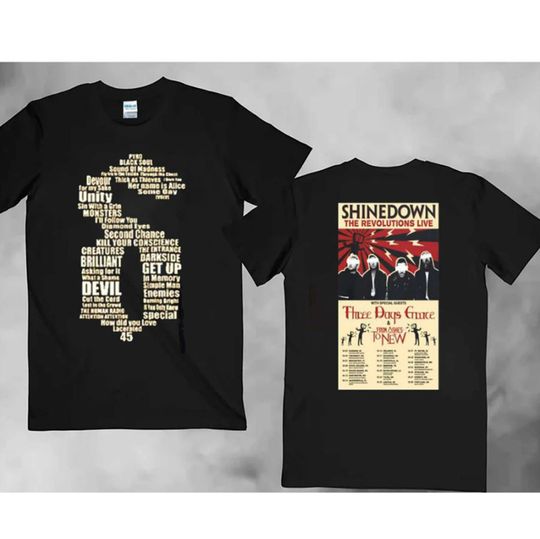 Discover shine down Band 2023 Tour Shirt, The Revolutions Live Tour shine down T-shirt