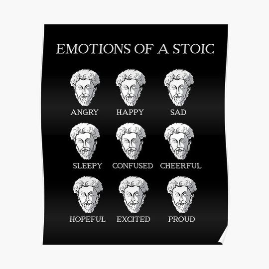 Discover Stoicism Design For Fans Of Marcus Aurelius and Seneca Premium Matte Vertical Poster