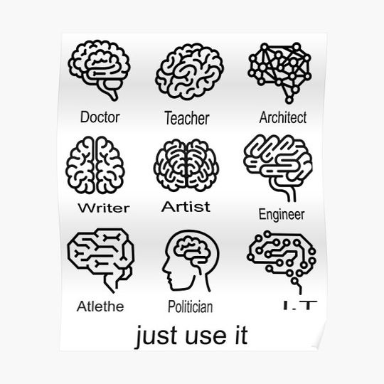 Discover brain job Premium Matte Vertical Poster