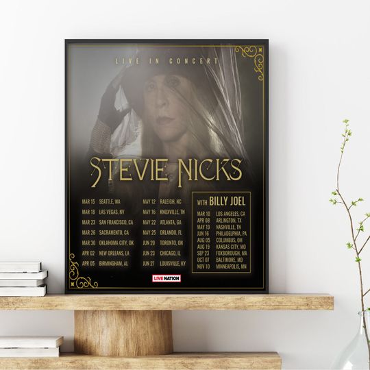 Discover Billy Joel Stevie Nicks 2023 Tour Poster