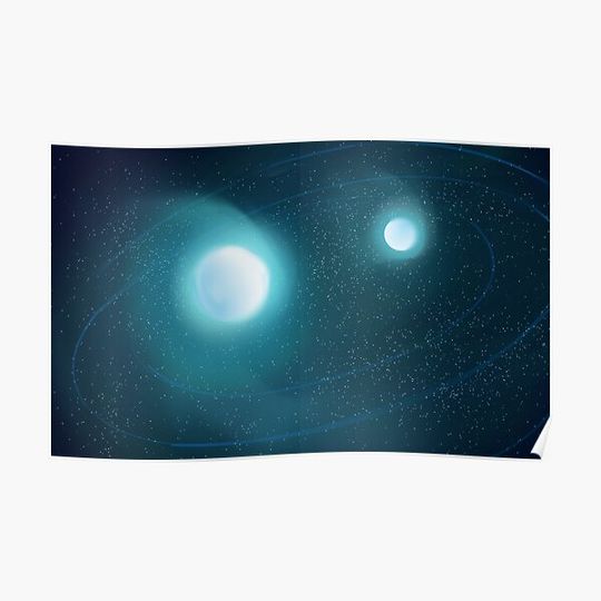 Discover Neutron Star Binary Premium Matte Vertical Poster