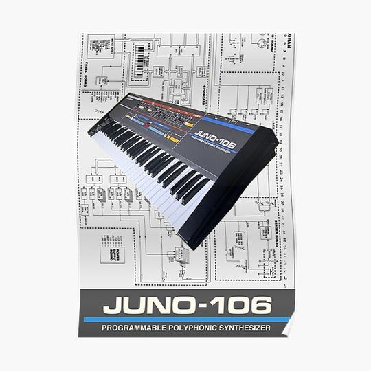 Discover Juno 106 synth Premium Matte Vertical Poster