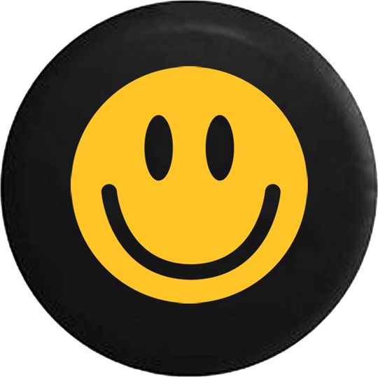 Discover 556 Gear Happy Yellow Smile Face Emoji Spare Tire Cover