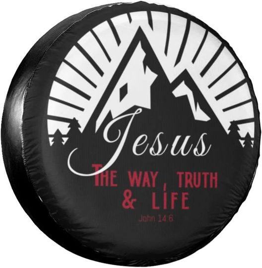 Discover The Way, Truth, Life John 14 6 Bible Verse Christian Spare Tire Covers