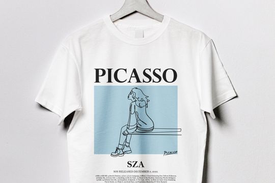 Discover SZA SOS x Pablo PICASSO - T-Shirt - Fine Line Art