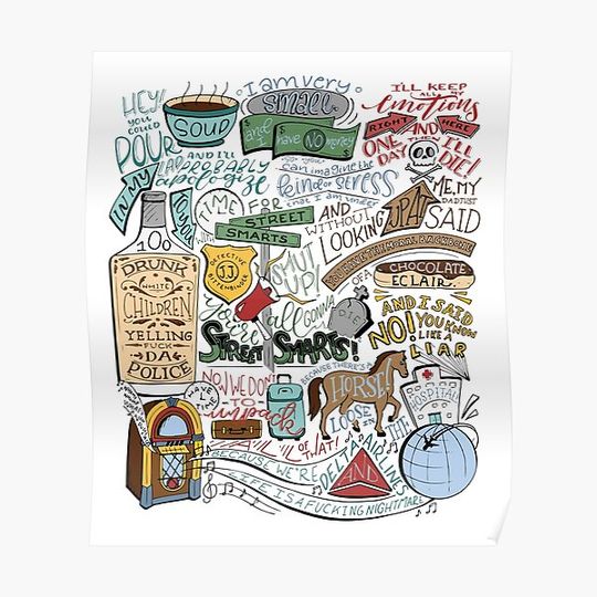 Discover (Colorized) John Mulaney Quote Compilation Premium Matte Vertical Poster