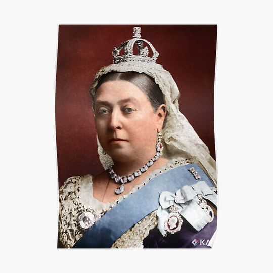 Discover Queen Victoria 1882 colorized Premium Matte Vertical Poster