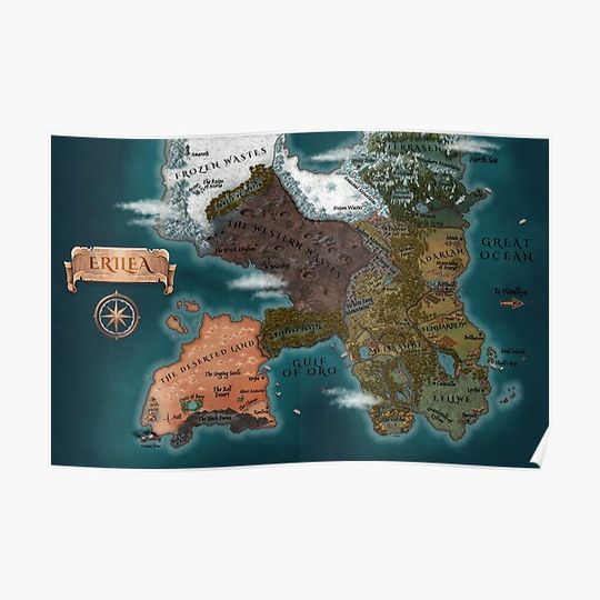 Discover Erilea Map (TOG) Premium Matte Vertical Poster