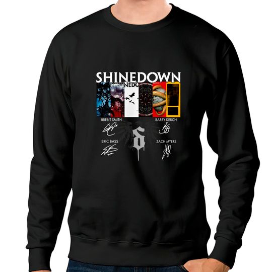 Discover shine down Band Signatures Graphic Sweatshirts