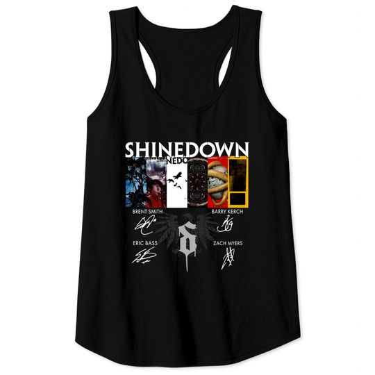 Discover shine down Band Signatures Graphic Tank Tops