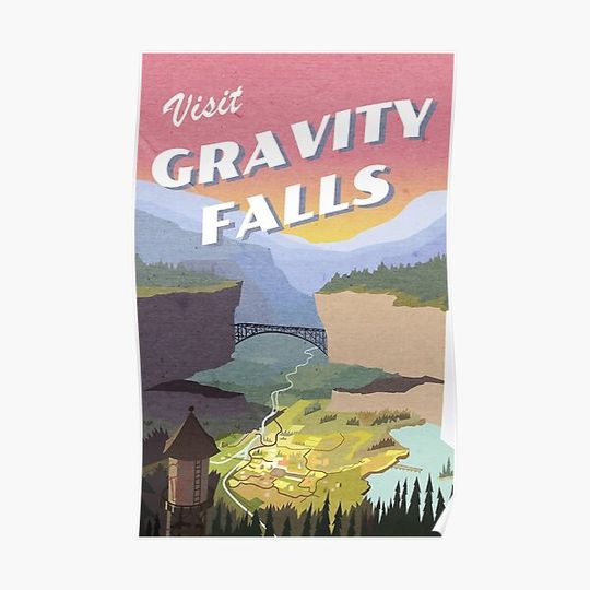 Discover Visit Gravity Falls Premium Matte Vertical Poster