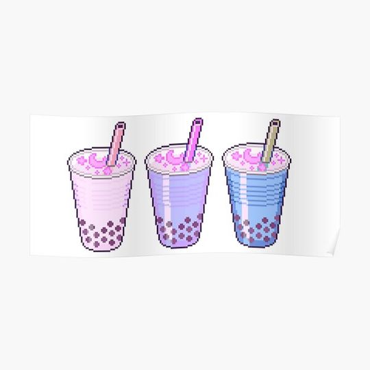 Discover Pixel Milkshakes Premium Matte Vertical Poster