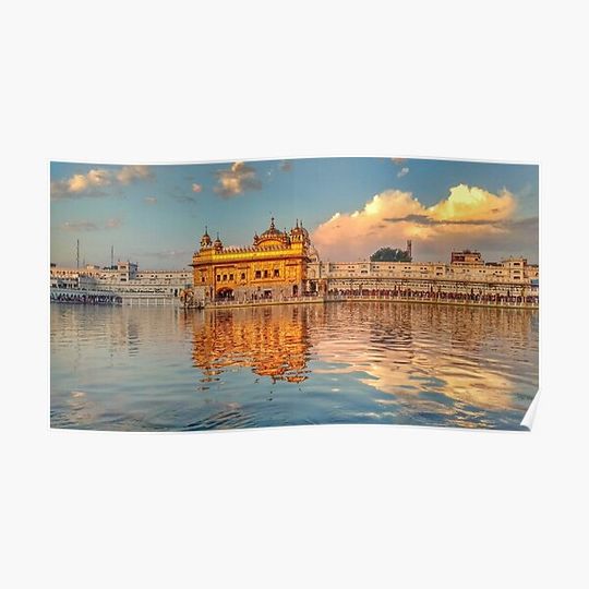 Discover The Golden Temple - Sunrise Morning View Premium Matte Vertical Poster