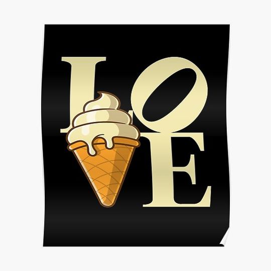 Discover Love Ice Cream Party Lover - Philadelphia Pop Culture Premium Matte Vertical Poster