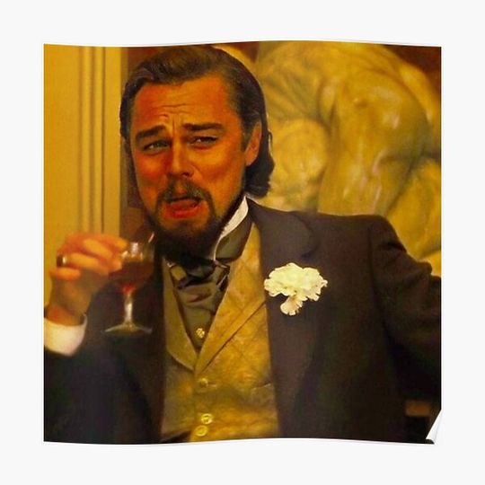 Discover Leonardo DiCaprio Laughing Premium Matte Vertical Poster