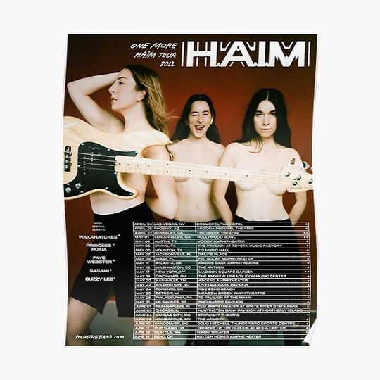 Discover one more haim tour dates 2022 masapril Premium Matte Vertical Poster