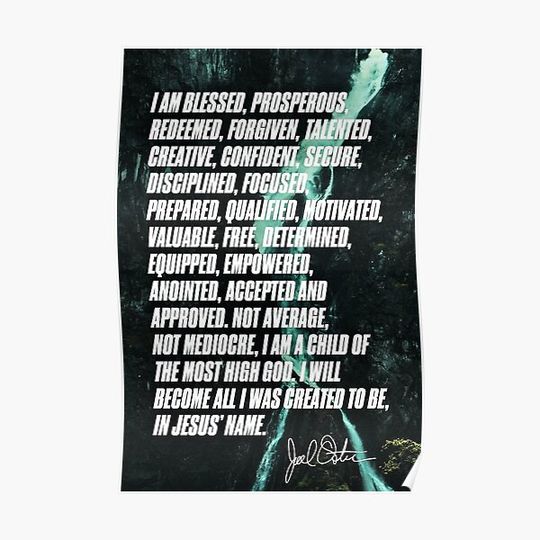 Discover Joel Olsteen quote Premium Matte Vertical Poster