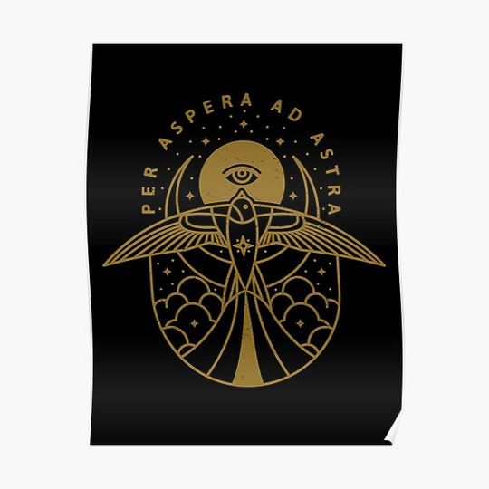 Discover Per Aspera Ad Astra Premium Matte Vertical Poster