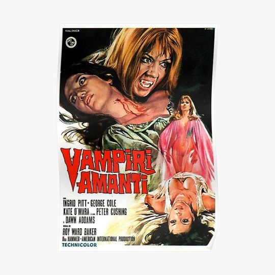 Discover The Vampire Lovers Movie Poster Premium Matte Vertical Poster