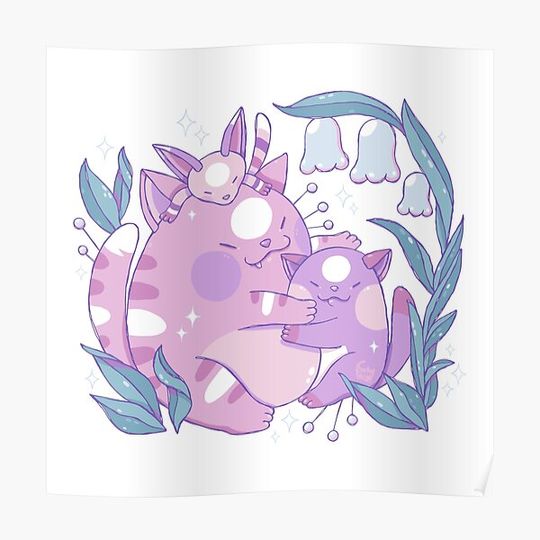 Discover Kitty Creature Hugs Premium Matte Vertical Poster
