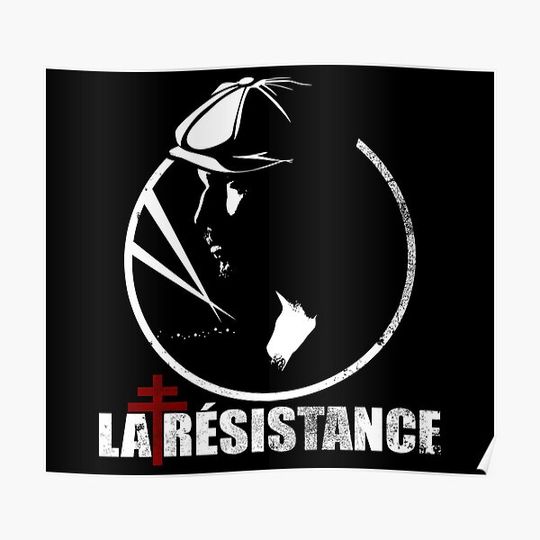 Discover WW2 French Resistance - La Resistance (distressed) Premium Matte Vertical Poster