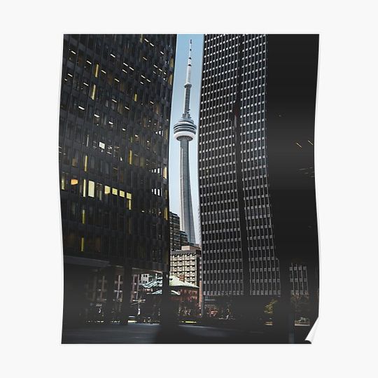 Discover CN tower Toronto view Premium Matte Vertical Poster