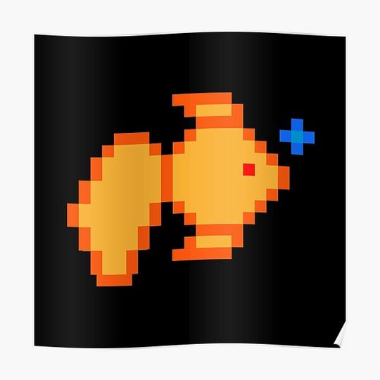 Discover Goldfish 8Bit Premium Matte Vertical Poster