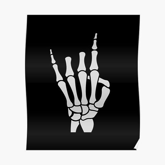 Discover Skeleton Rocker Hand Premium Matte Vertical Poster