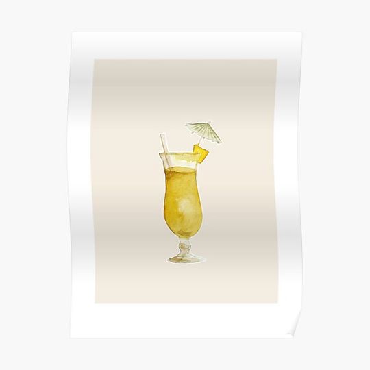 Discover Beachlife Cocktail Premium Matte Vertical Poster