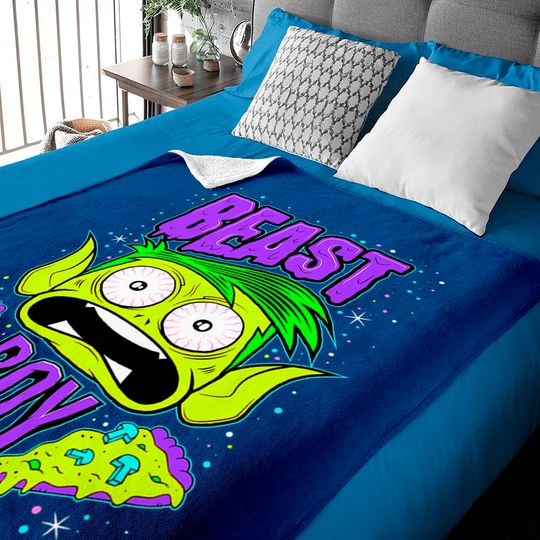 Discover DC Comics Teen Titans Go! Beast Boy Pizza Portrait Premium Baby Blankets Baby Blankets