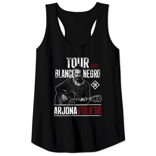 Discover Ricardo Arjona Tour Black and White Arjona Back 2023 tank tops