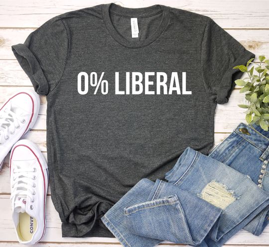 Discover 0% Liberal Shirt, Conservative Shirts, Republican T-Shirt