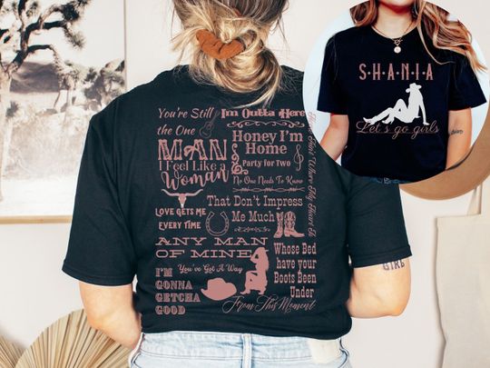 Discover Shania Twain Concert Shirt | Shania Twain Tracklist Shirt | Shania Twain Shirt