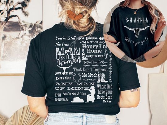 Discover Shania Twain Concert Shirt | Shania Twain Tracklist Shirt